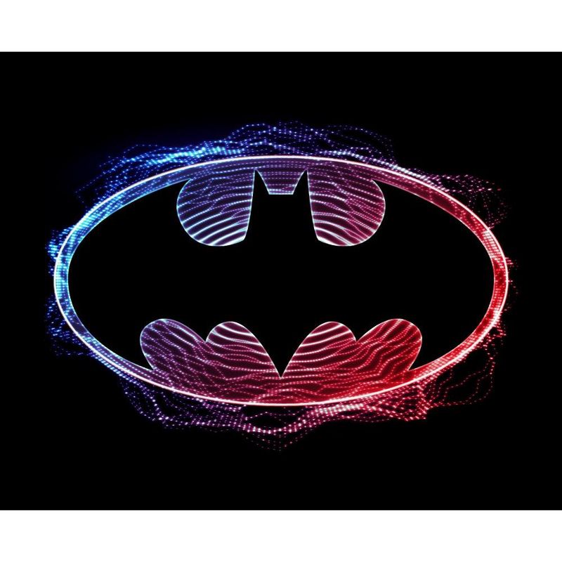 Batman Glow in the Dark Logo Men's Black Graphic Tee, 2 of 4