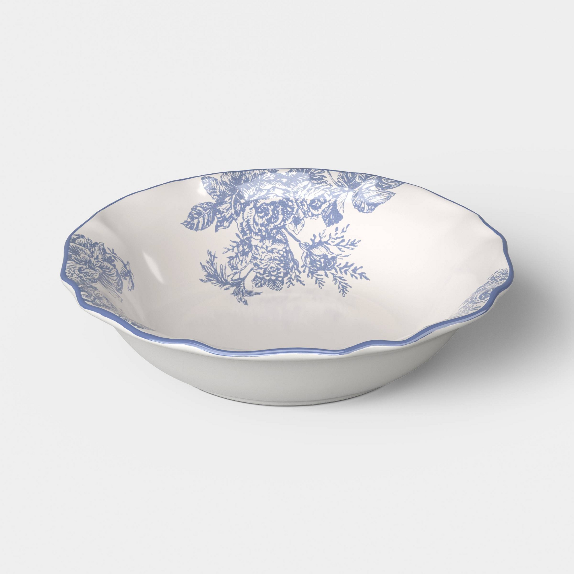 Stoneware Legacy Heirloom Dinner Bowl Blue Floral Toile - Threshold™