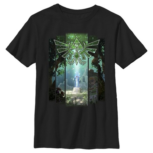 Boy s Nintendo Zelda Sword in the Stone T Shirt Black Large