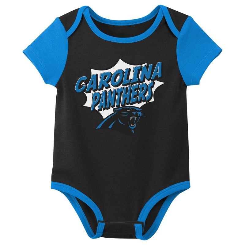 NFL Carolina Panthers Infant Boys&#39; 3pk Bodysuit, 4 of 5