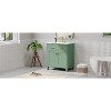 LOVMOR 30-inch Bathroom Vanity with Ceramic Sink, Modern Green Single Bathroom Cabinet with 2 Doors and a Shelf, Soft Close Doors - 2 of 2