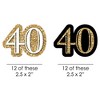 Big Dot of Happiness Adult 40th Birthday - Gold - DIY Shaped Birthday Party Cut-Outs - 24 Count - 2 of 4