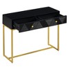 CAVINAS 38 inch Console Table with 2 Drawers,Modern Entryway Table with Stripe Design for Living Room,Hallway,Black - 4 of 4