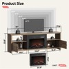 Bestier 71" Fireplace TV Stand for TVs up to 80" with Storage, LED Entertainment Center TV Console Table with 23" Retro Buttons Electric Fireplace - 4 of 4