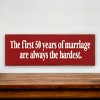 Slickblue Marriage Humor Wood Sign, 3.5x10 Solid Pine, Routed Slot & Shelf Edges, Multiple Colors - 3 of 3