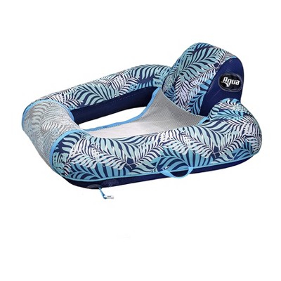 Aqua Zero Gravity Inflatable Outdoor Indoor Swimming Pool Chair Hammock Lounge Float, Blue Fern