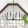 Dewdrop 16 Light 47.2in Mid Century Inspired Pendant Light Central Downrod Radial Symmetric Layout Matte Black ETL For Foyer - 2 of 4