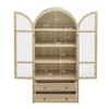 NicBex Natural Tall Arched Kitchen Pantry Cabinet with Storage Drawers & Glass Doors,Versatile Cupboard Buffet Cabinet for Kitchen,Dining Room - 4 of 4