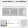 Resenkos Canopy, Outdoor Canopy Tent,10' x 20' Heavy Duty Party Tent & Carport with Removable Sidewalls and Double Doors, White - 3 of 4