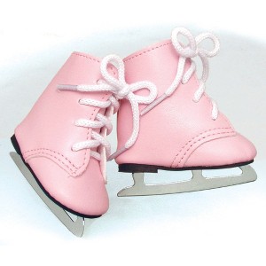 Sophia's Faux Leather Ice Skates with Faux Metal Blades for 18" Dolls - 1 of 4
