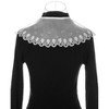 INSPIRE CHIC Women's Semi-Sheer Embroidery Neck Ruff Detachable Fake Dickey Collar Little Shawl 1 Pc - 3 of 4
