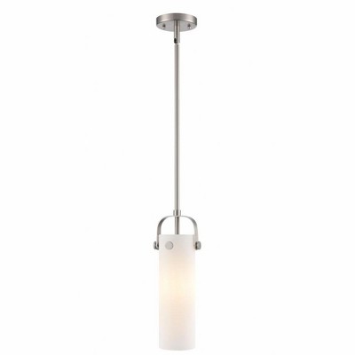 Pilaster II Cylinder - 1 Light Stem Hung Pendant In Industrial Style-14.5 Inches Tall and 5 Inches Wide