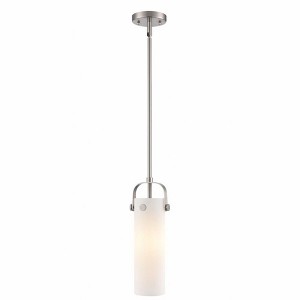Pilaster II Cylinder - 1 Light Stem Hung Pendant In Industrial Style-14.5 Inches Tall and 5 Inches Wide - 1 of 1