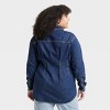 Women's Long Sleeve Denim Darted Waist Button-Down Shirt - Ava & Viv™ - 2 of 3