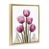 Stupell Industries Pink X-Ray Tulips Floating Frame Canvas Art, Gold, 17" x 21" - 2 of 4