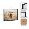 Kate & Laurel All Things Decor 16"x12" Gallery Highland Cow in a Flower Field Landscape Print by The Creative Bunch Studio Black - 3 of 4