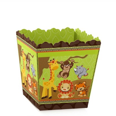 Big Dot of Happiness Funfari - Fun Safari Jungle - Party Mini Favor Boxes - Baby Shower or Birthday Party Treat Candy Boxes - Set of 12