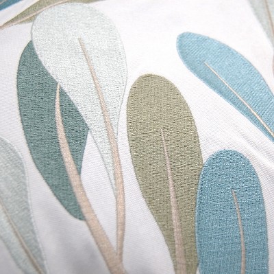 22" Square Embroidered Sea Vine Indoor/Outdoor Pillow