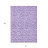 Lilac And Ivory Floral Washable Indoor Outdoor Area Rug - 3 of 4