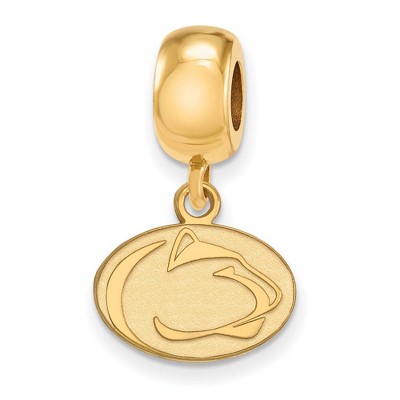 Black Bow Jewelry 14k Yellow Gold Plated Sterling Silver Penn State Nittany Lions NCAA Bead Charm