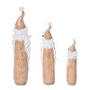 Transpac Set of 3 Resin Santa Statuettes - Festive Christmas Decorative Objects for Holiday Cheer - 3 of 4