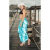 HAPPY BAY Women's Summer Bikini Wraps Beach Wrap Cover up Sarong Skirt Bathing suit Swimsuit Cover Ups for Swimwear Women One Size Blue, Floral - 3 of 4