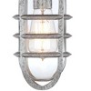 John Timberland Marlowe Industrial Outdoor Wall Light Fixture Galvanized Cage 13 1/4" Clear Glass for Post Exterior Barn Deck House Porch Yard Patio - image 3 of 4