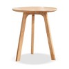 Anybear 100% Natural Solid Oak Wood Round End Table - 2 of 4