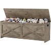 47.2" Wood Storage Bench w/Safety Hinges & 20-Min Assembly | Toy Chest for Entryway, Living Room & Bedroom - 2 of 4