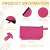 Unique Bargains Canvas Plain Zipper Toiletry Makeup Organizing Bags 8 Pcs - 2 of 4