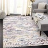 Washable Geometric Area Rug, Non-Slip Low Pile Foldable Stain-Resistant Floor Cover for Living Room Bedroom Dining Room - 2 of 4