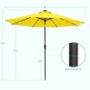 Sonkuki 9 ft Outdoor LED Round Solar Lighted Patio Market Umbrella W/Tilt, UV-Resistant Fabic for Backyard, Garden - 3 of 4