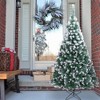 GOCAPTAIN 7ft Christmas Tree Outdoor Indoor for Winter prelit Christmas Tree Easy Setup Artificial Xmas Holiday Decor, Green and White - 2 of 4