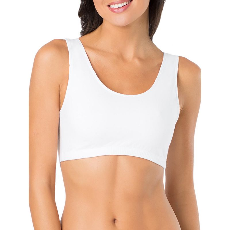 Fruit of the Loom Women's Tank Style Cotton Sports Bra 3-Pack, 4 of 9