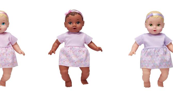 Perfectly Cute Basic Baby Girl 14&#34; Baby Doll - Brunette and brown eyes, 2 of 6, play video