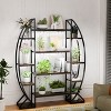 Artloge 70" Tall Industrial Planter Stand Curved Oval Plant Display Stand Multiple Flower Pots Rack with LED Plant Grow Light for Balcony & Patio - 2 of 4