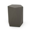 Maggift Patio End Table, Decorative Unique Design Coffee Table for Drinks, Plants and Accessories, Gray, 16"*16"*16" - 3 of 4