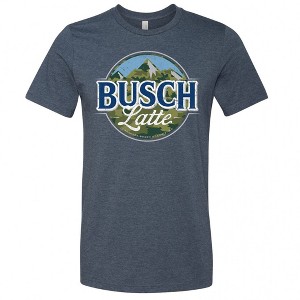 Mens Busch Latte Camouflage Logo Blue T-Shirt - 1 of 2