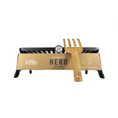 HERO Portable Charcoal Grill Black Model FFG1 - Fire & Flavor