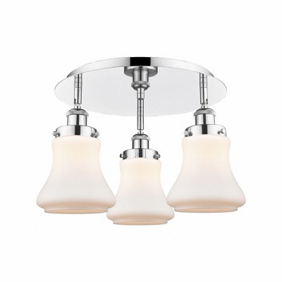 Bellmont - 3 Light Flush Mount In Art Deco Style-9.75 Inches Tall and 17.75 Inches Wide