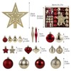 COZONY 72 Pcs Christmas Ball Ornaments, 2.36 Inch Shatterproof Baubles for Tree & Holiday Decor - 2 of 4
