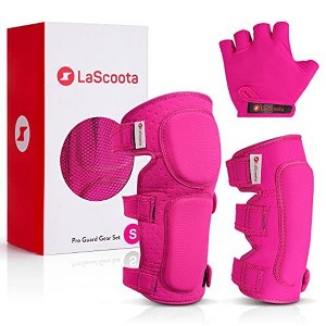 Lascoota LaScoota Kids Knee Pads and Elbow Pads Set, Protective Gloves, Elbow and Knee Pads, Pink - 1 of 4