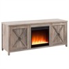 Gray Oak TV Stand with Crystal Fireplace Insert - Henn&Hart - 2 of 4