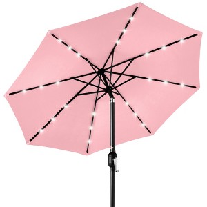 Best Choice Products 10ft Solar LED Lighted Patio Umbrella w/ Tilt Adjustment, UV-Resistant Fabric - 1 of 4