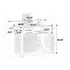 Outdoor Kitchen Wicker Storage Cabinet,Large Bar Cart With Wheels And Stainless Steel Tabletop For Patio Garden Dining Room-Coolbibila - 4 of 4