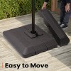 Pellebant Patio Umbrella Base Fits Cantilever Umbrellas, 240Lbs Capacity Heavy Duty Umbrella Stand Base Brown - 4 of 4