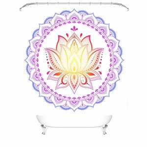 Purple Red Mandala Shower Curtains for Bathroom Waterproof Fabric Bath Curtain Durable Soft Stylish Bathroom Decor 72x72 Inch - 1 of 1