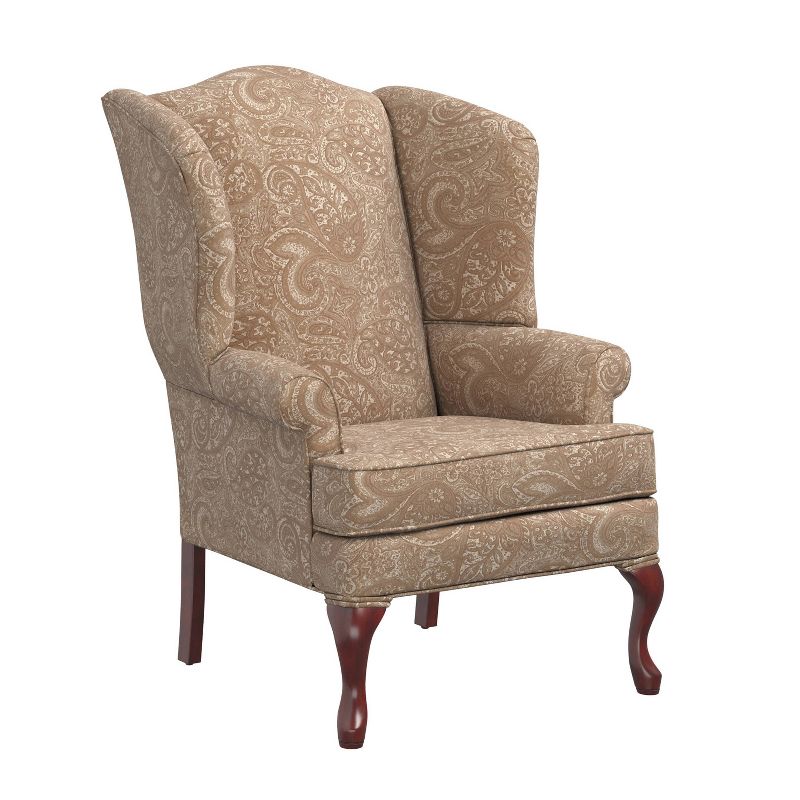 Comfort Pointe Paisley Traditional Wingback Accent Chair, 3 of 8