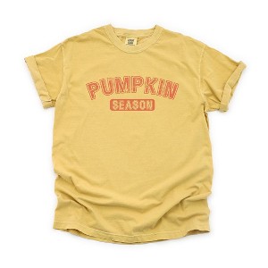 Simply Sage Market Women's Pumpkin Season Short Sleeve Garment Dyed Tee - 1 of 4