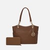 MKF Collection Savannah M Logo Printed Vegan Leather Women’s Tote and Wristlet Wallet by Mia K- 2 pieces - 2 of 4